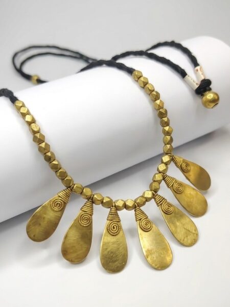 Prakriti : Authentic, dokra egg patri necklace