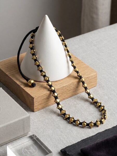 Nirmiti : Authentic, Dokra diamond Beads Necklace