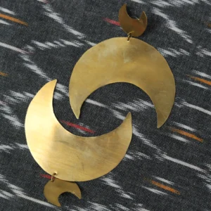 Dokra Half Moon Earrings