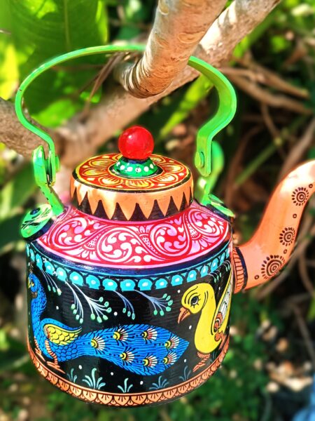 Remarkable, Pattachitra painting on kettle,  L-7,W-5,H-6inch