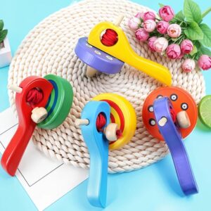Wooden spinning top with string
