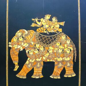 Extraordinary, Unique, Gandharva Elephant, paddy straw art (46x30) inch, Unmounted