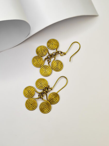 Exquisite, Traditional, hand-made, Dokra Spiral Penth earrings
