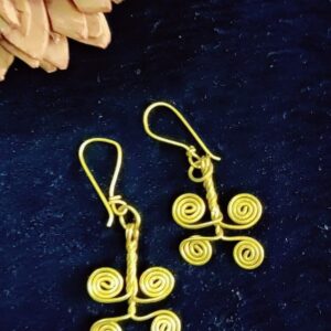 Exquisite, Traditional, Hand-crafted,(Spiral butterfly), Tribal Dokra earrings