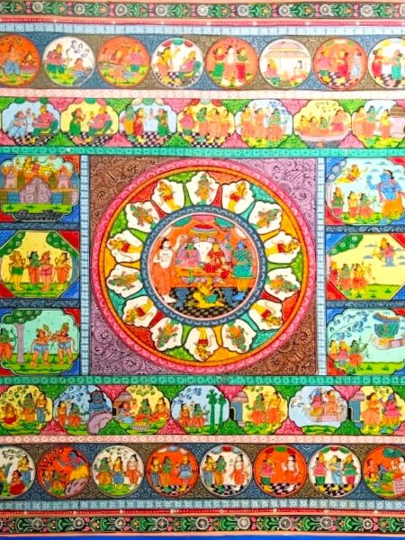 Virtuous, Unique, Ramayan Pattachitra Art , (5/3 ft)