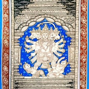 Souvenir, Venerable, Lord Hanuman Pattachitra Art (19x13) inch
