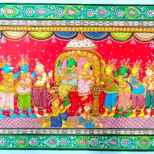 Exceptional, Pious, Ram-Darbaar, Pattachitra Art (22x15) inch