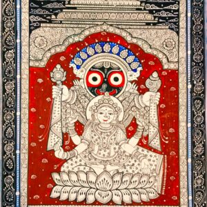 Extraordinary, Collectible, Lord Jagannath ji, Pattachitra Art,(19x13) inch