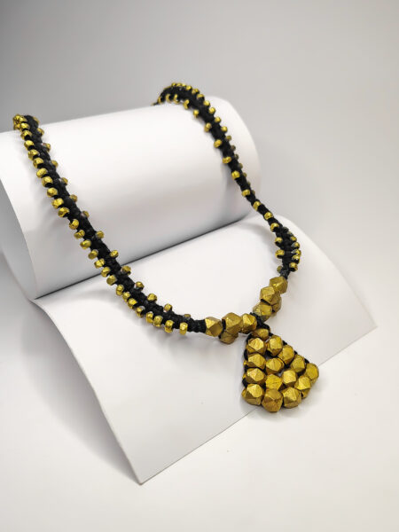 Triangle pendant - octagon beads